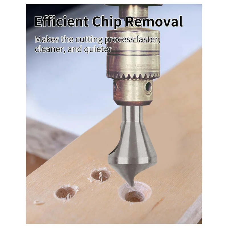 

Набор сверл с зенковкой COME с круглым хвостовиком HSS (4241), сверло с зенковкой, для дерева, металла, пластика, серебра, 4 предмета