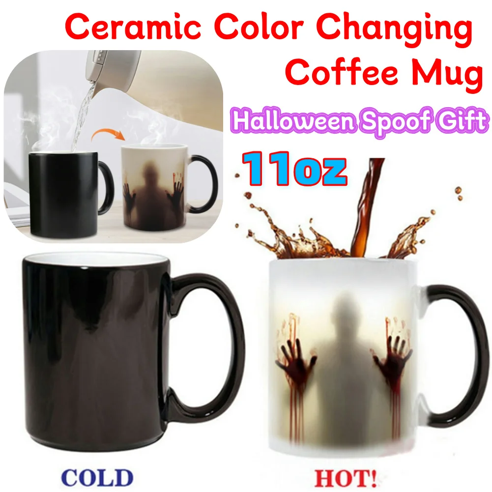 

11oz Ceramic The Walking Dead Morphing Mug Bloody Zombie Cup Creative Horror Travel Cup Gifts for Men Women