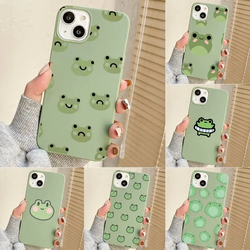 Cartoon Frog Phone Case For Iphone 7 8 Plus X Xr Xs 11 12 13 Se2020 Mini Mobile Iphones 14 Pro Max Case