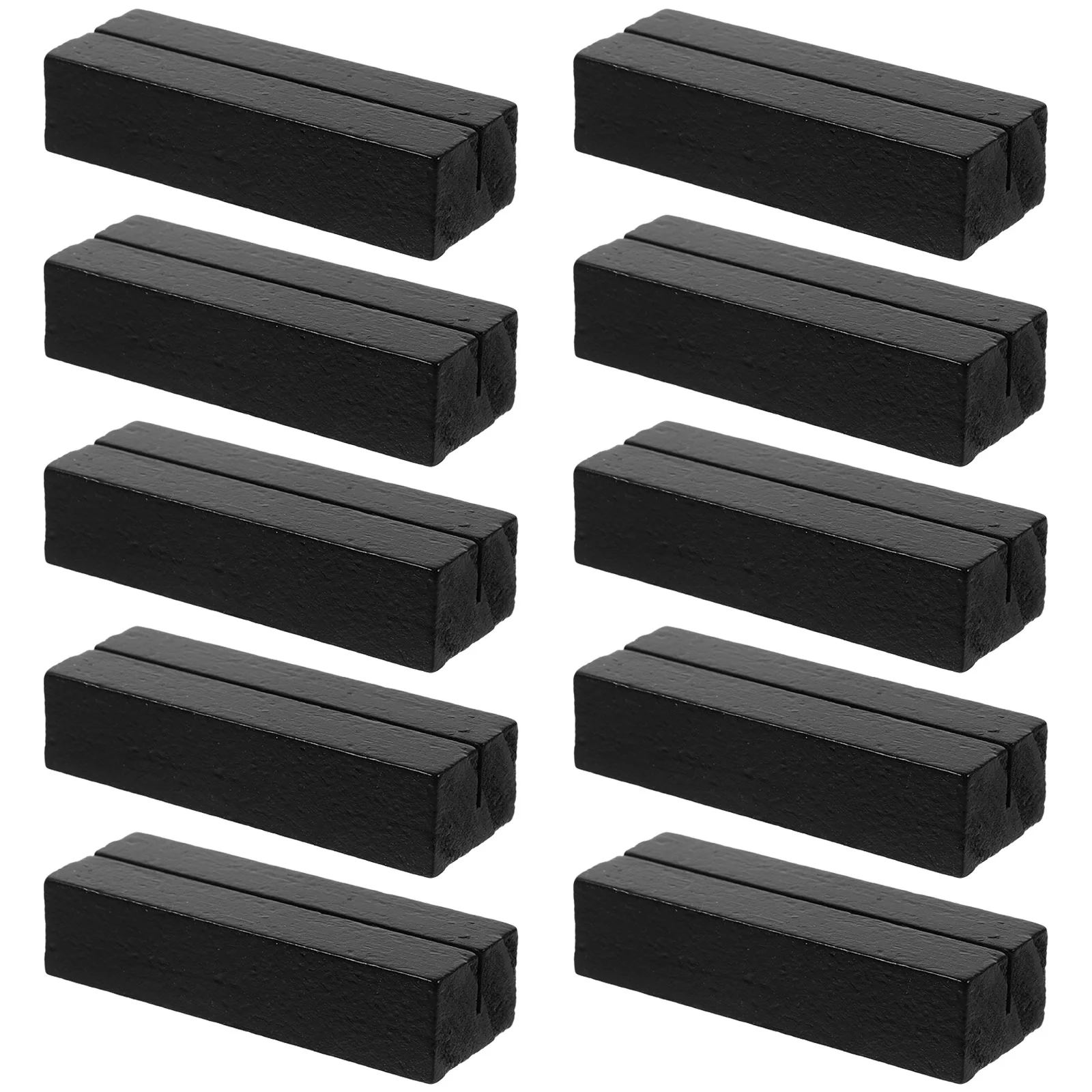 

20 Pcs Valentine's Day Gift Wood Business Card Holder Cards Photo Note Clip Carriers Wooden Accessories Stand Office