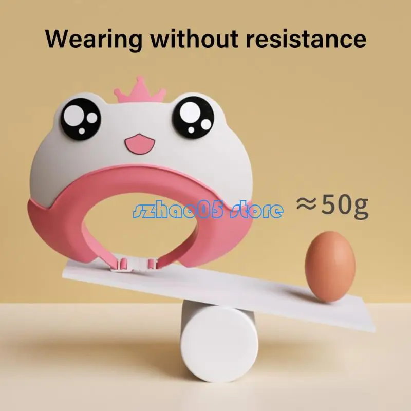 

85LE Soft Silicone Baby Bath Caps Adorable Animal Shower Hat Leak Prevention for Easy Shower Time