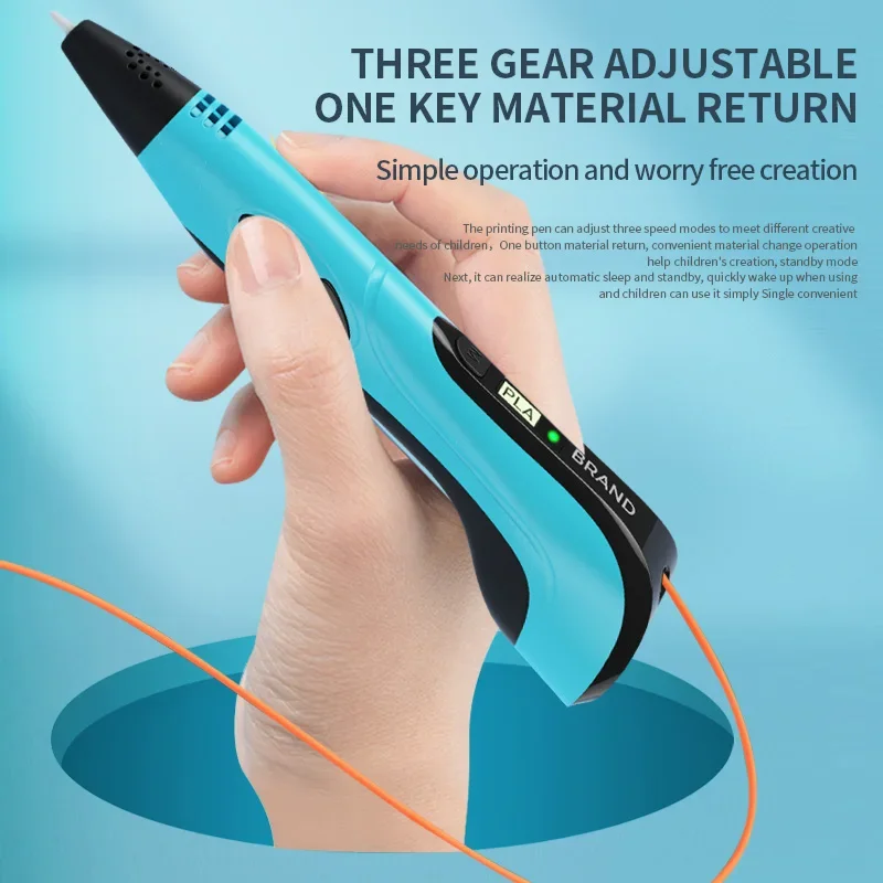 New 3D Printing Pen LCD Display Screen 0.7mm Diameter 1.75mm PLA Paiting DIY Drawing Birthday Christmas Gifts Children Toys