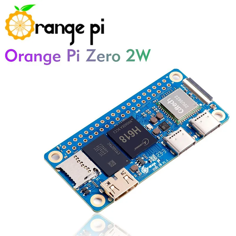 Imagem -04 - Mini Computador Laranja Pi-zero 2gb de Ram Ddr4 Allwinner H618 Quad-core Cortex-a53 Cpu Wifi Ble Placa Única Sbc Opi w