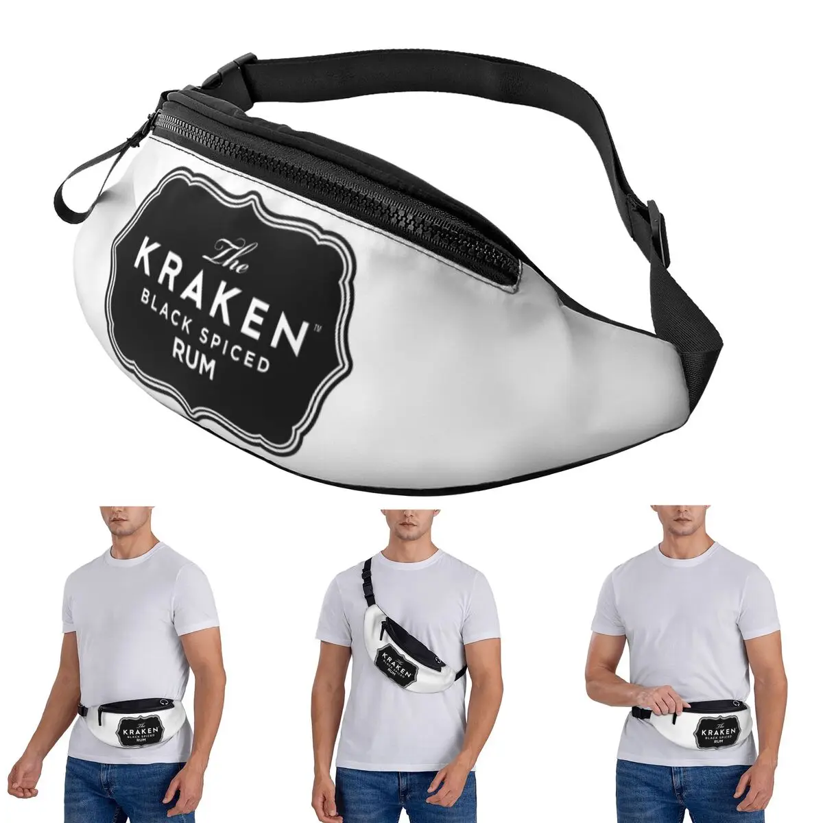 

Crossbody Waist Bag Kraken Rum Men Women Fanny Pack Traveling Running Money Phone Pouch
