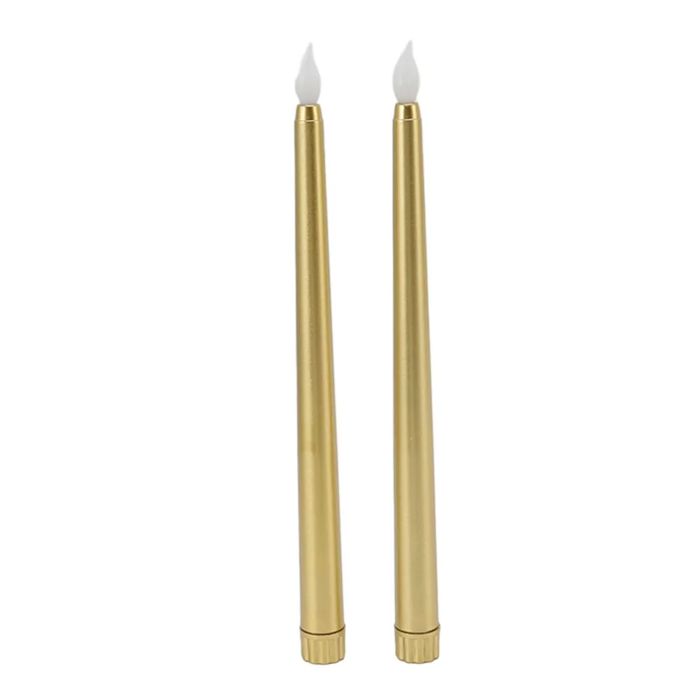 4 Pcs Battery Powered LED Taper Candles Flameless Flickering Candle Lights Warm Light LED Candle Sticks Church Celebration