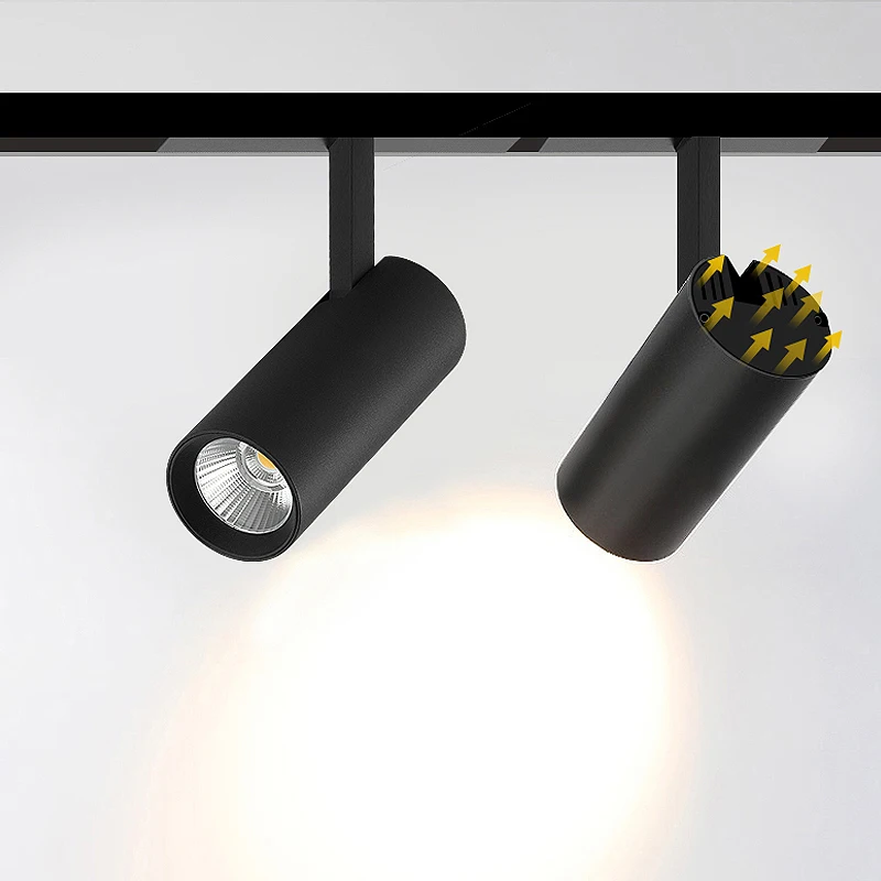 Magneet Spot Led Magnetisch Spoor Licht 48V Smart Dimbare Dubbele Kop Spot Licht Zigbee 0-10V Dali Lijn Streep Rail Verlichting