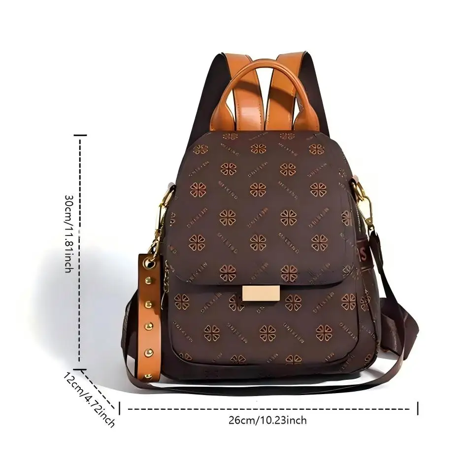 Retro Printed Large-Capacity Ladies' Backpack Elegant and Simple Style Backpack Casual Anti-Theft Multi-Functional Single-Should image 6