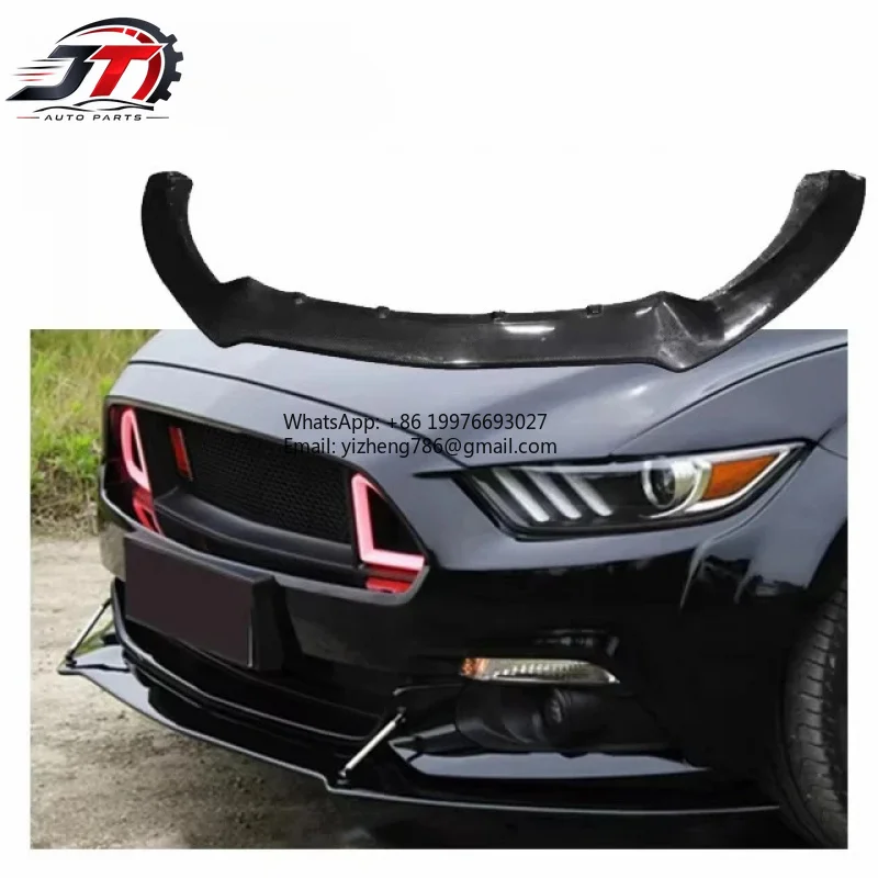 New style Front Lip Carbon Flame for Ford S550 15-17 Upgrade Flame Style Body Kit Front Bumper Lip