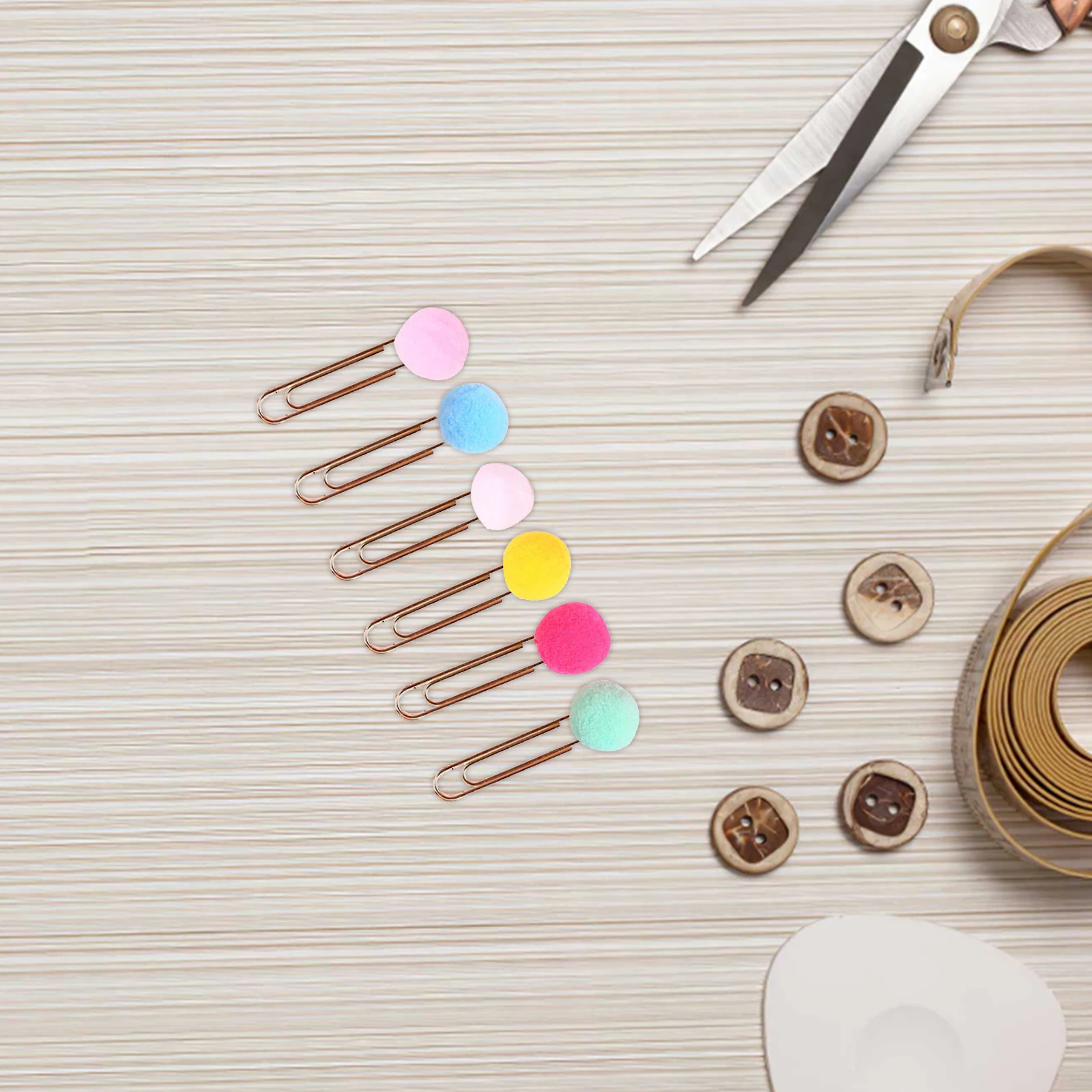 

30pcs Colored Paper Clips Ball Bookmark Clip Strong Metal Memo Clip Assorted Colors Novelty Gift For Kids Office Home Use