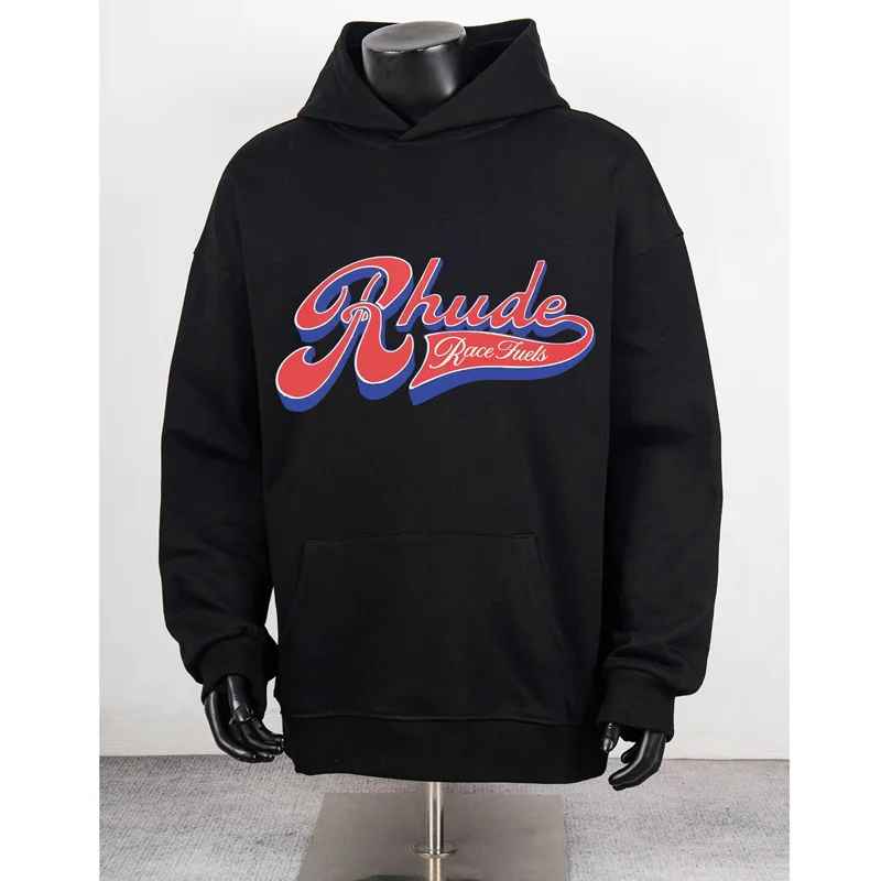 Real Picture New Trend Early Autumn Rhude Hoodie for Men Women Commuting Hooded Hoodie