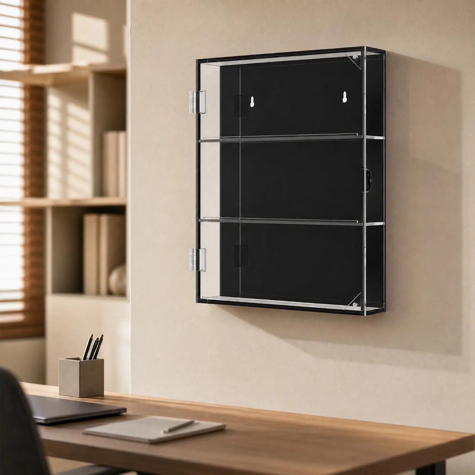 Wall Mounted Acrylic Trading Card Display Case with Door for Graded Baseball Cards Sports Memorabilia Holder Wall Mounted Acrylic Trading Card Display Case with Door for Graded Baseball Cards Sports Memorabilia Holder