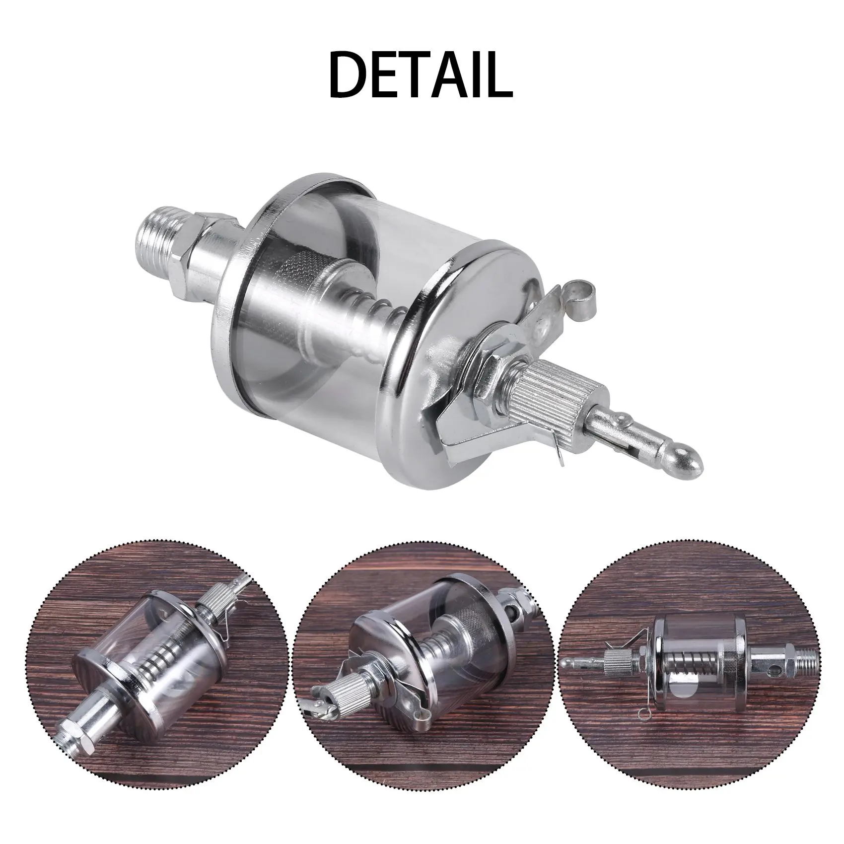 50mL mesin pelumas minyak gravitasi tetes umpan Oiler bening + perak