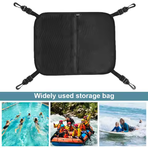Stand Up Storage Mesh Pouch Bags PU Paddleboard Deck Bag Waterproof With Adjustable and Fixed Buckle Outdoor Surfing Accessories