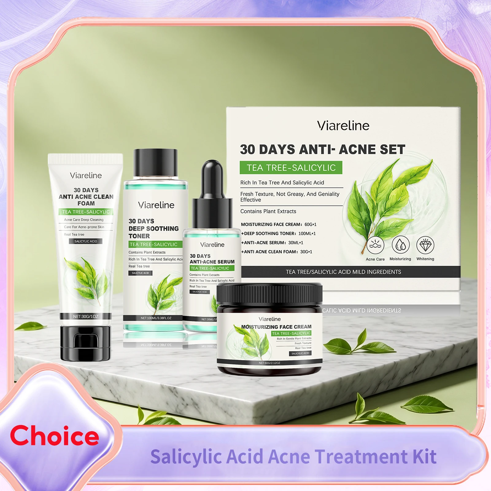 Salicylic Acid Cleanser - Salisilik Asit Akne Tedavi Seti Gözenekleri