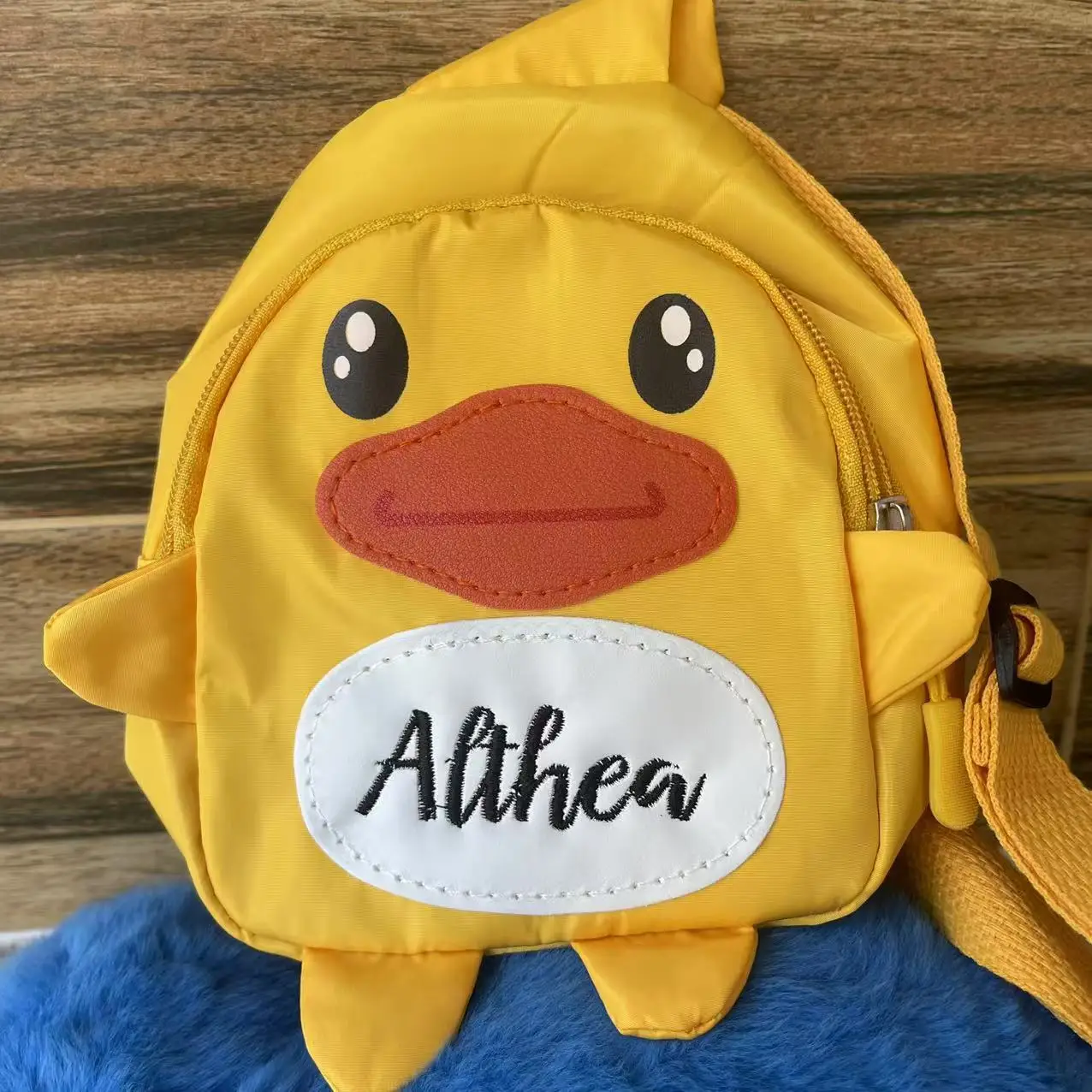 

Name Customization New Cartoon Duck Crossbody Bag Kindergarten Personalized Embroidery Handmade Gift Baby Shoulder Bag Chest Bag