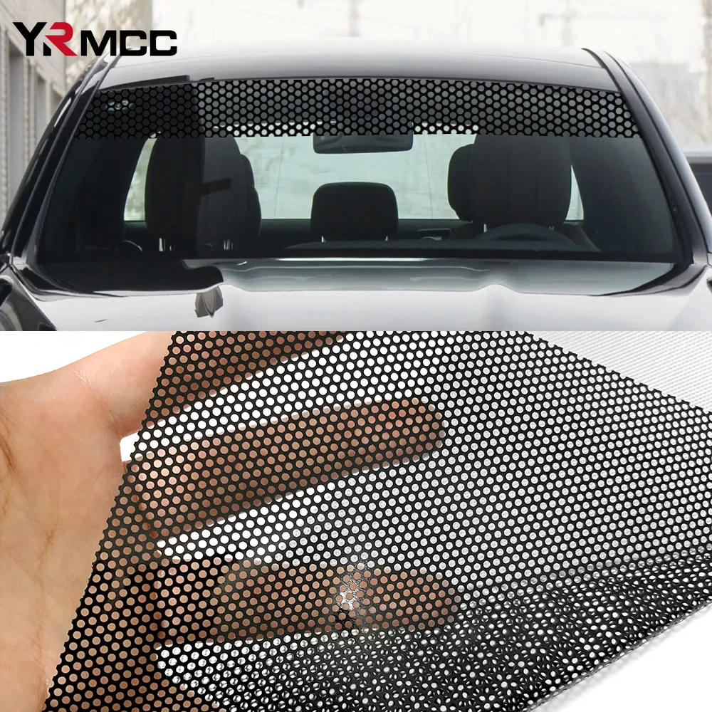 Car Sunshade Stickers Fly Eye One Way Vision Mesh Film Auto Front Windshield 3D Design Vinyl Film Decals Cars Decorative Sticker