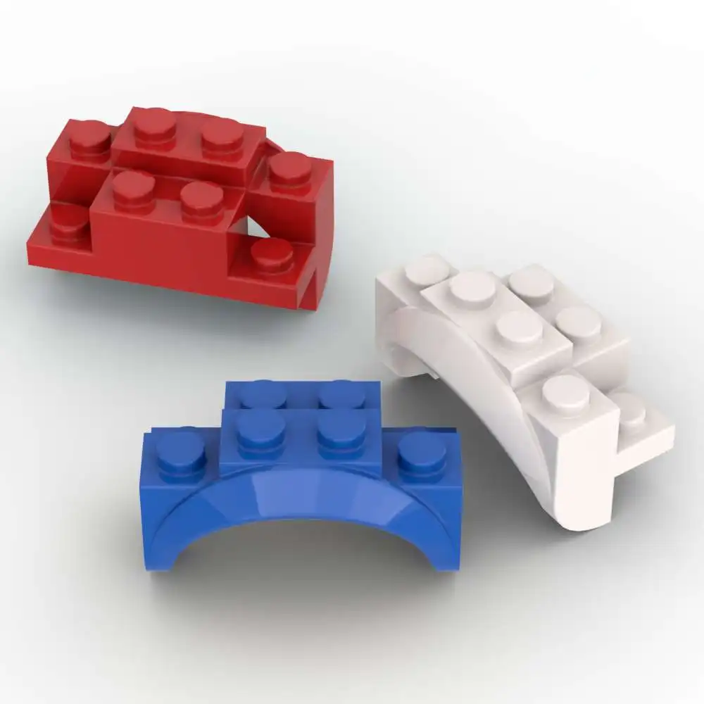 MOC 10PCS Vehicle 35789 With Arch Round  Solid Studs Bricks Mudguard Fender Building Blocks Parts Toy Adults Boys Holiday Gifts