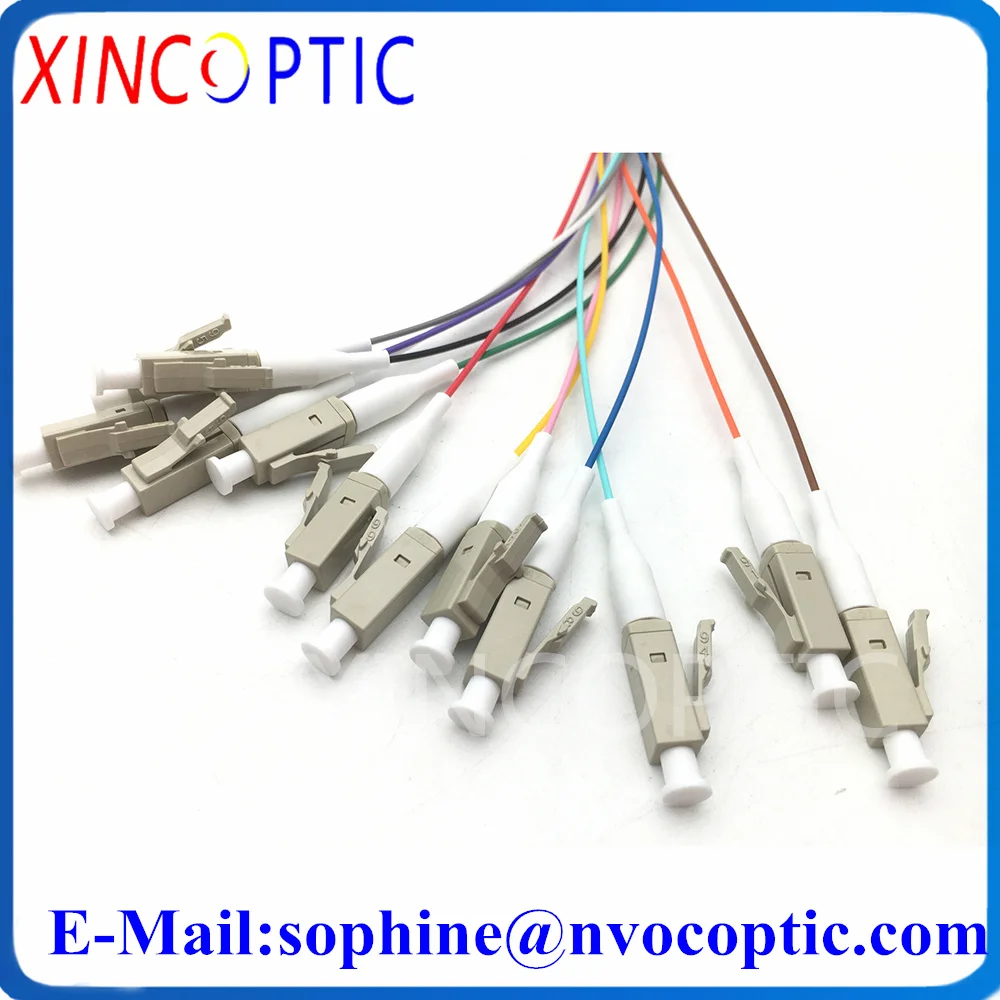 10Set 12Colors LC/SCUPC MM(50/125) Multimode 62.5/125 OM1 OM2  0.9mm 1M Tight Buffer LSZH Cable/Optical Fiber Pigtail Connector