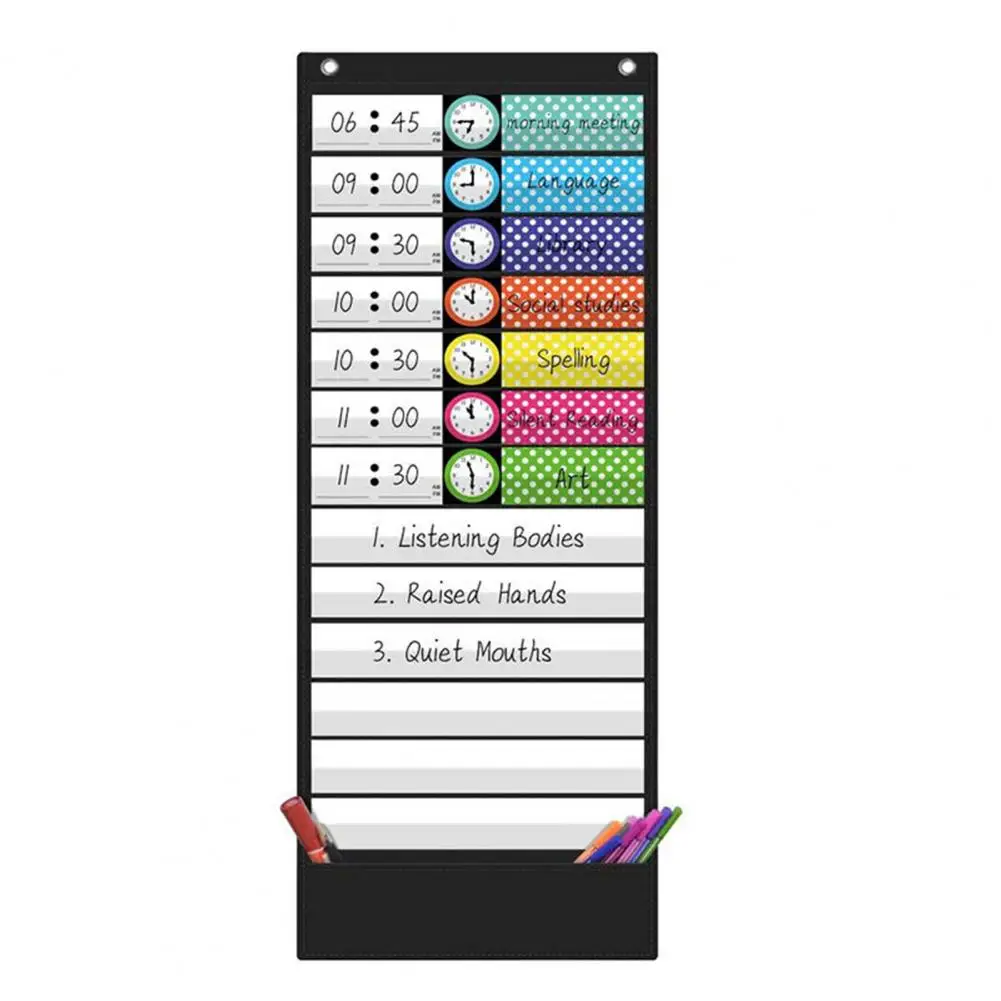 Schedule Pocket Chart Preschool Pocket Chart Versatile Educational Pocket Chart for Schedules Classroom Office for Preschool