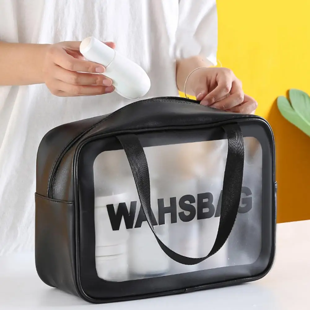 Bolsa de cosméticos impermeable, bolsa de almacenamiento conveniente, bolsa de maquillaje translúcida para piscina