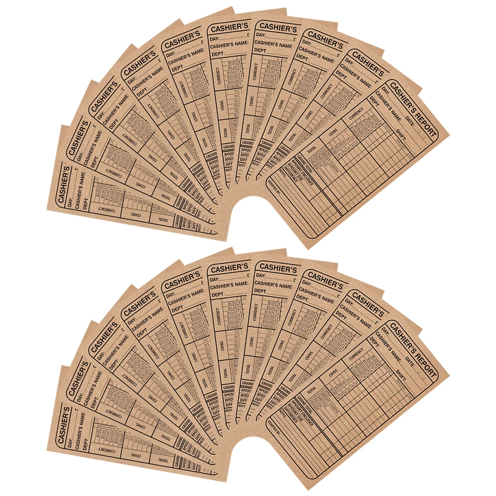 

20 Pcs Cash Details Envelope Cashier Deposit Filling Paper Envelopes for Budgeting