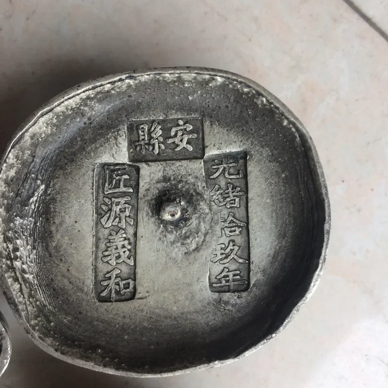 1pcs Randomly send chinese antique Collection rotundity silver bar,Silver ingot Family decoration metal handicraft