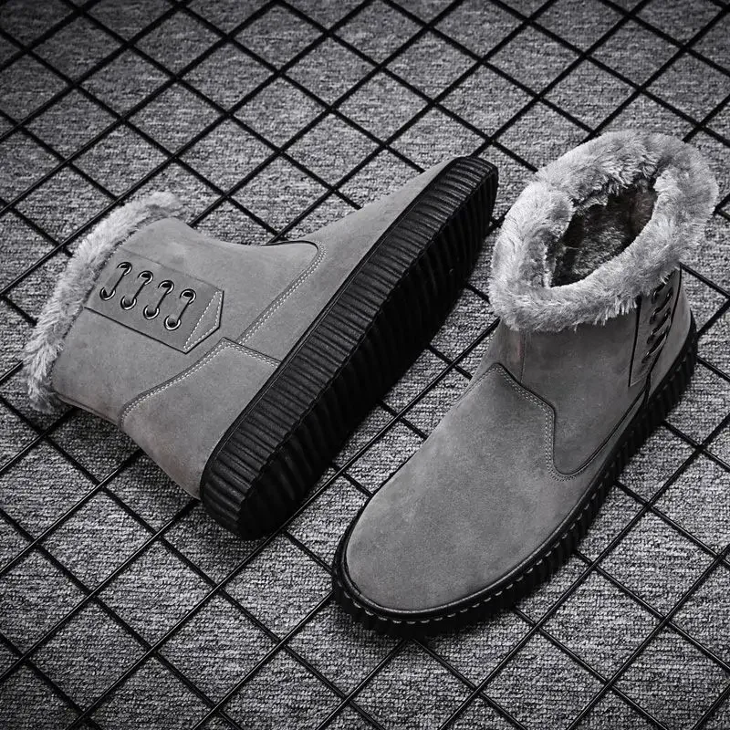 

Men's 2025 New Snow Boots Anti Slip Fleece Lined Thickened Cotton Shoes Winter Warm Cold Proof Heavy Duty Cotton Boots​