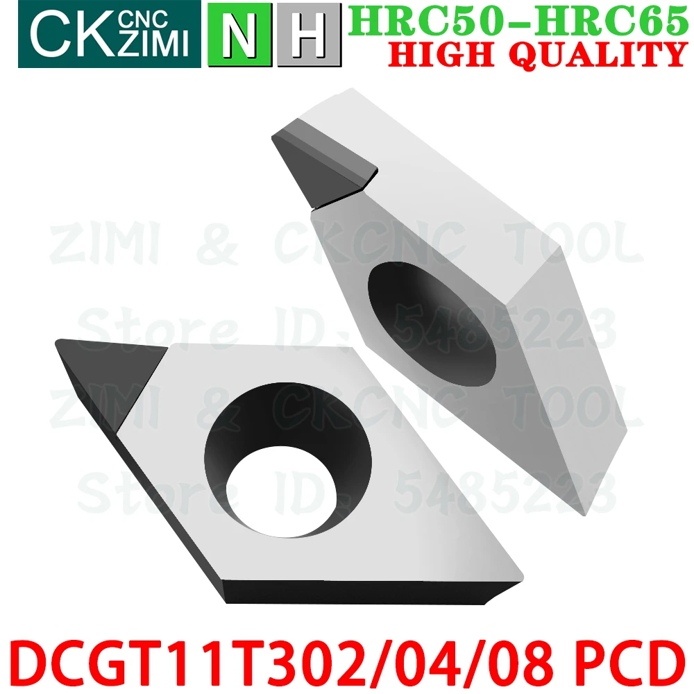 DCGT11T302 PCD DCGT11T304 PCD DCGT11T308 PCD  إدراج PCD الماس أدوات إدراج أدوات CNC الميكانيكية لقطع المعادن مخرطة أدوات DCGT 11T3 للألمنيوم النحاسي