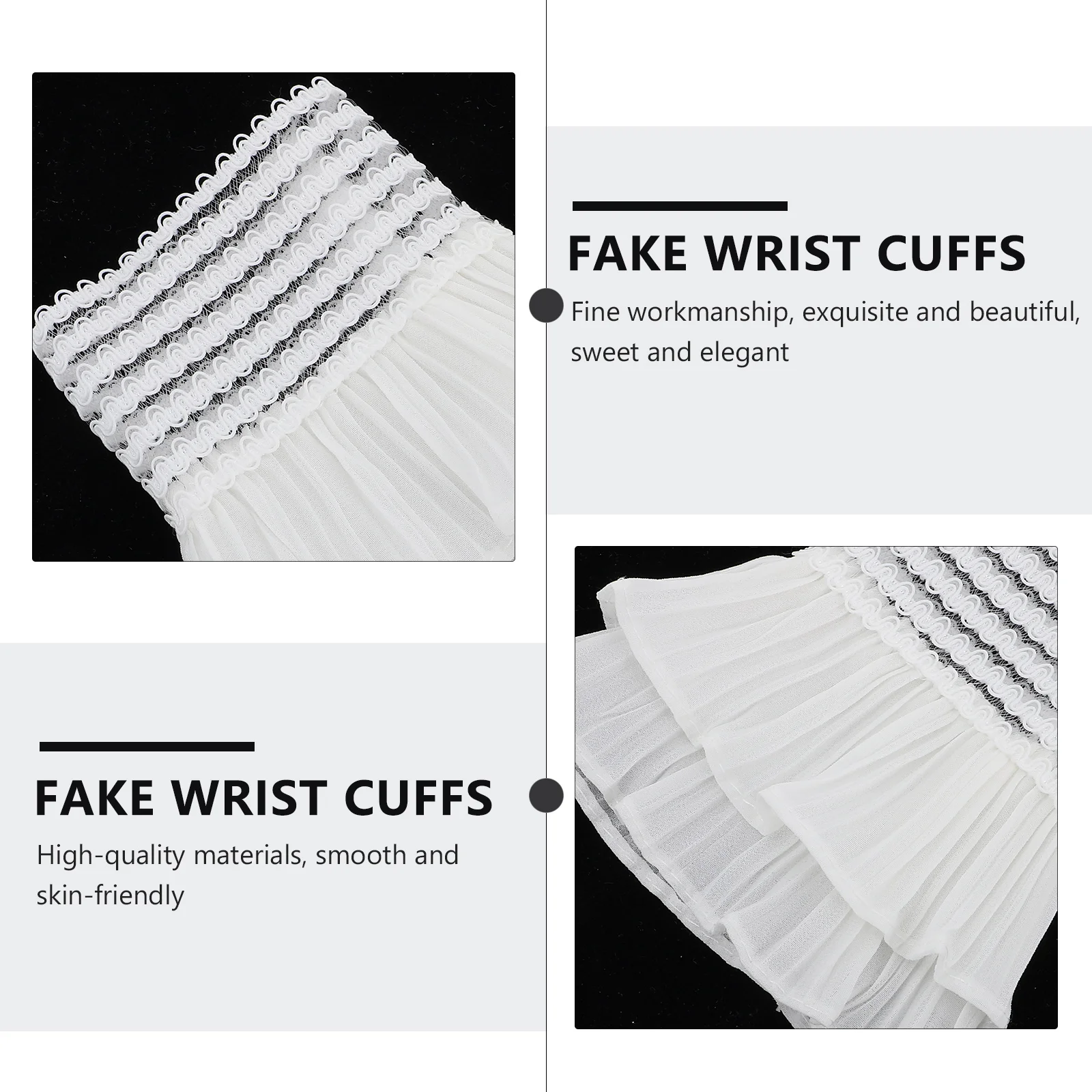 

1 Pair Detachable Lace Sleeve Cuffs Fake Wrist Cuffs For Wedding Victorian Gothic Lolita Costume Cosplay Party Fashion Accessory