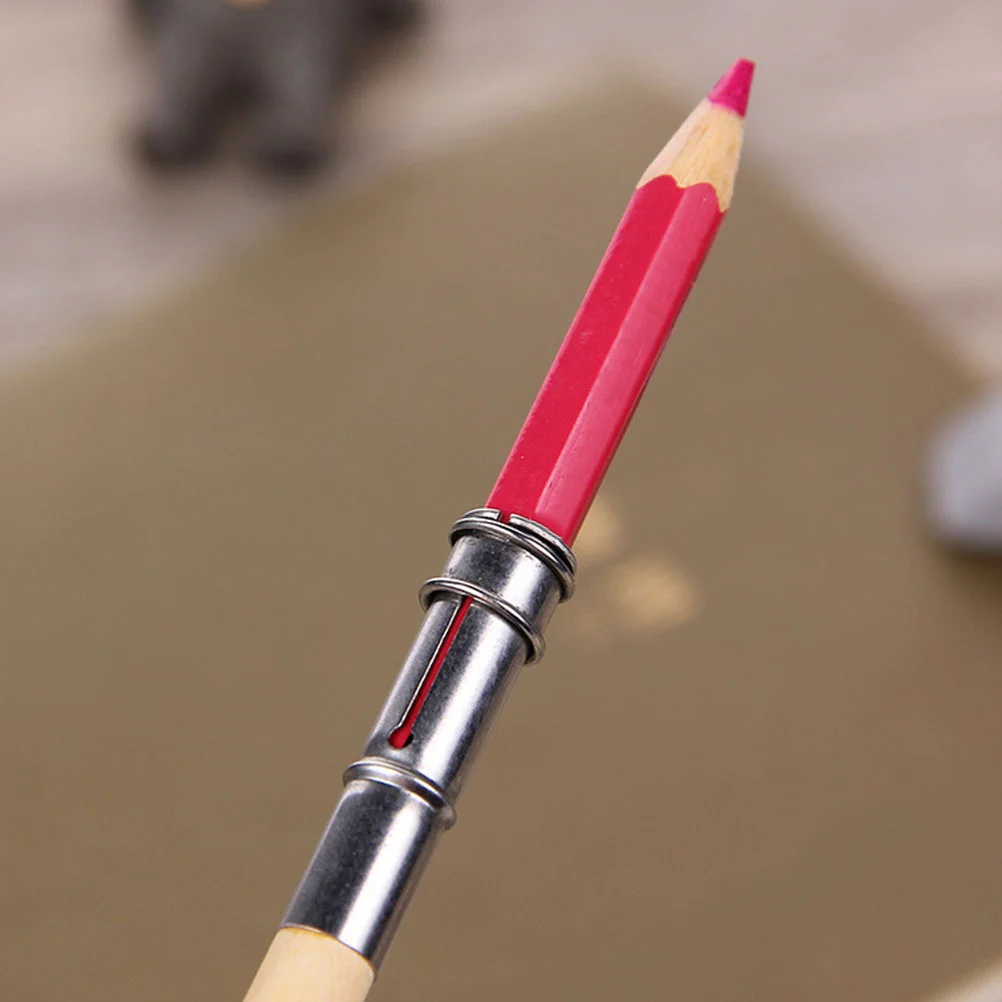 Prolongateur de dessin en bois et métal pour étudiants, porte-crayon, croquis de bureau, 5 pièces