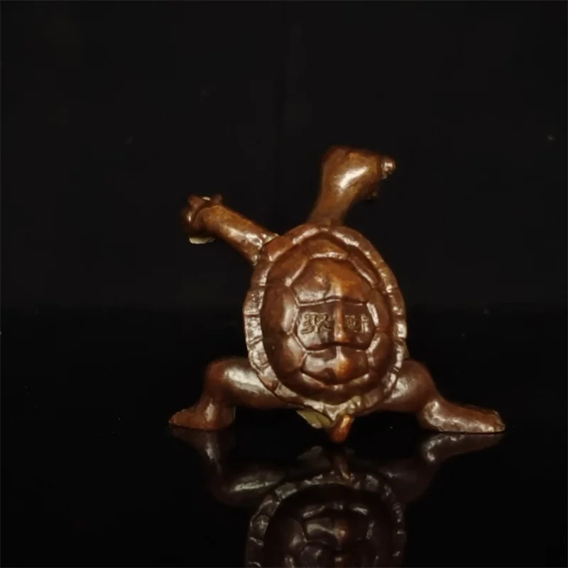 

Little Fairy/Antique Bronze god turtle Creative Home Garden Ornaments Miniature Statue Town House Feng Shui Tea Pets Crafts Gift