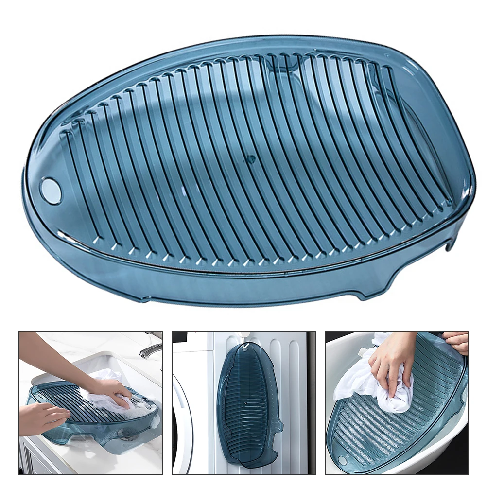 

Non-slip Washboard Hand Washing Laundry Folding Small Clothes Antiskid Mini Blue for Travel