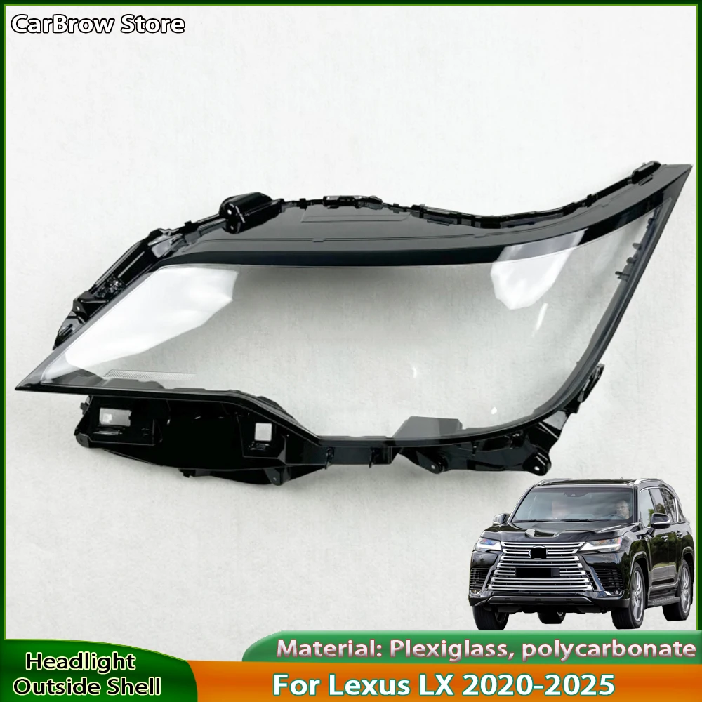 

Корпус фары для Lexus LX 2020-2025, крышка передней фары, прозрачный абажур, линза лампы, плексиглас, автозапчасти