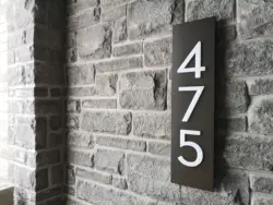 3D three-dimensional relief acrylic art digital luminous LED house number outdoor residential street number plate sign