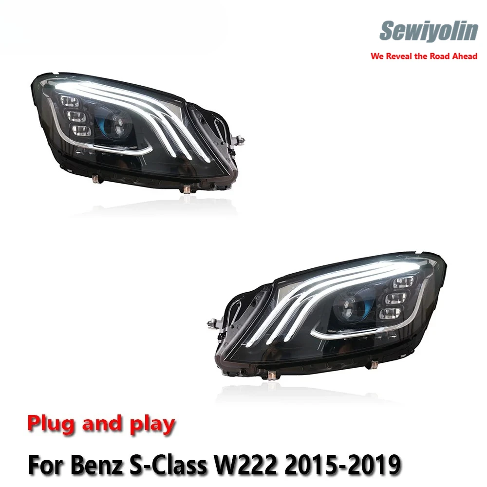 

Светодиодные фары для Mercedes-Benz S-класса W222 2015-2019: противотуманные фары, ДХО, стоп-сигналы, указатели поворота, установка Plug and Play