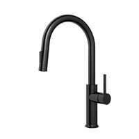 Best Selling Matte Black Deck Mount Single Handle Kitchen Faucet 304 Stainless Steel Touch-Free Sensor Hot & Cold Water Function