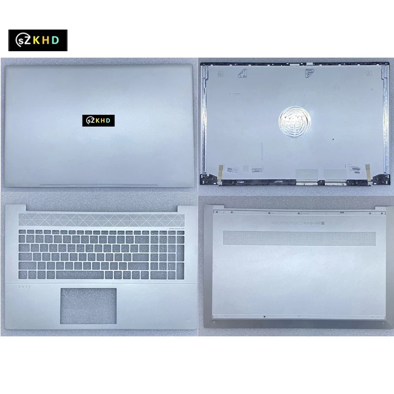 Asli untuk HP Envy 17T 17M-CG TPN-C146 perak Lcd penutup belakang casing atas Palmrest casing atas penutup bawah casing dasar L87946-001