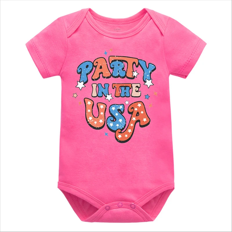 

Party In The USA Baby Girls Clothes 4th of July Independence Day Onesie Baby USA Patriotic Tee 4th of July Bodysuits M