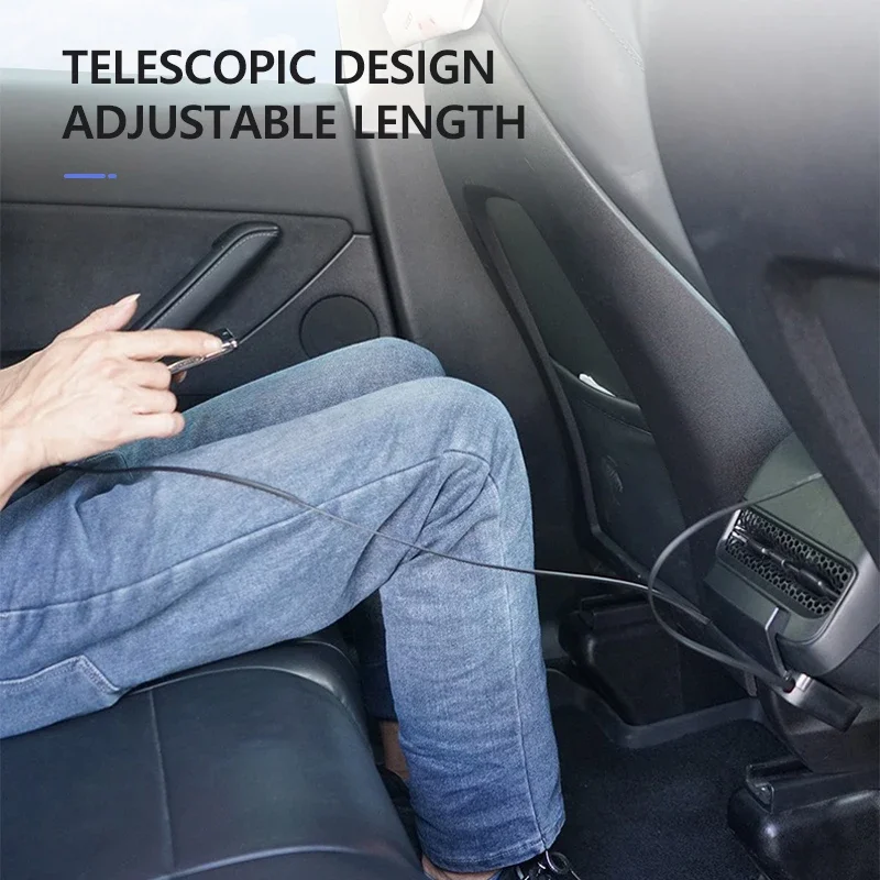 Cavo retrattile Caricatore del telefono per auto Dock di espansione uscita aria posteriore per Tesla Model 3 Y 2021 2022 2023 2024 Accessori interni