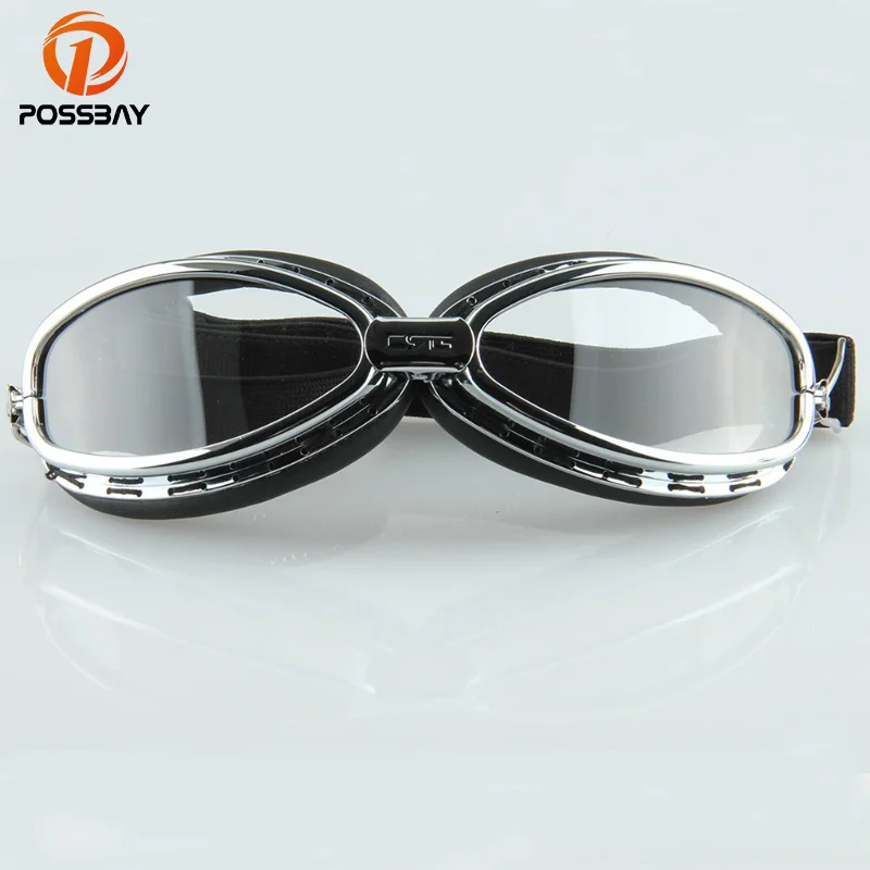 

POSSBAY Anti-UV Motorcycle Glasses Goggles Goggle Protect Motocross Ski Skate Snowboard Glasses Cafe Racer For Shooting Eyewear