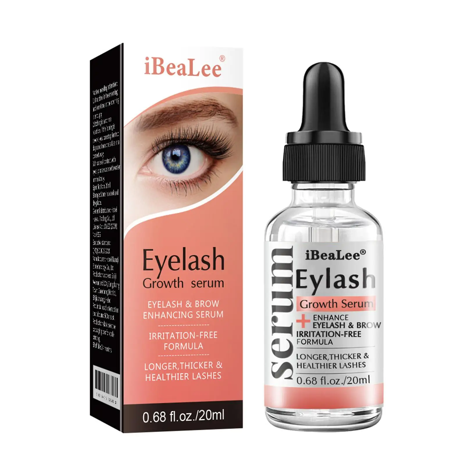 Brow and Lash Growth Serum, 20ml Easy to Apply Growth promote Longer Thicker Eyelashes Eyebrows Enhancer