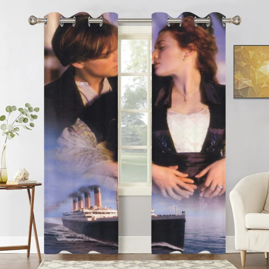 

Titanic Leonardo DiCaprio Shading Curtains for Living Room Decoration Window Curtain 2 PC