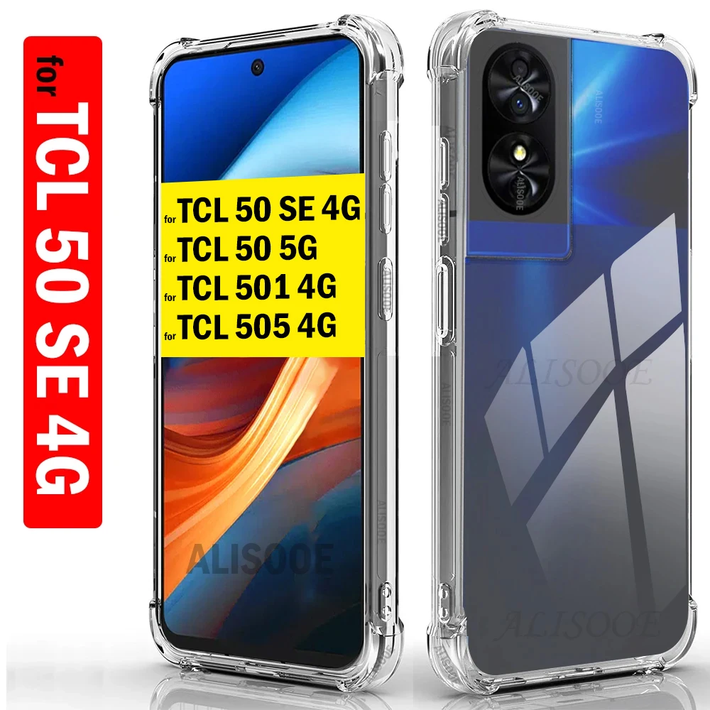 HD Transparent Funda for TCL 50 SE 4G Case Ultra Thin Clear Soft Protective Cover for TCL 50 5G 501 505 4G Capa