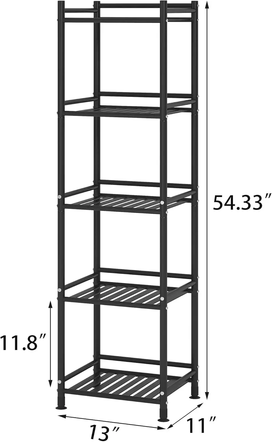

5 Tier Metal Bathroom Rack Standing Shelf Unit Kitchen Storage Cabinet Shelf Organizer Plant Stand Display Rack Bookshelf For