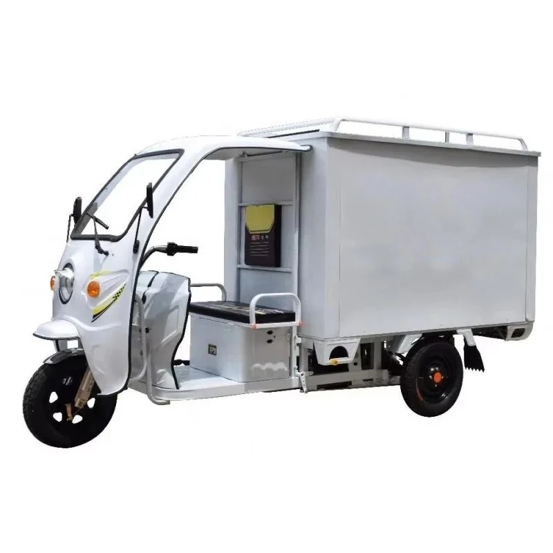 Cargo Compartment Closed Tricycle Stall Snack Car Climbing To Pull Goods