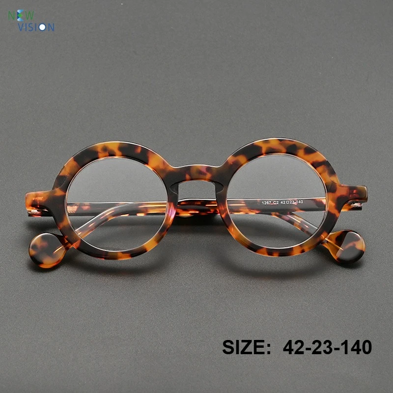 

Круглые женские оправы для очков из ацетата, ретро-оптика, очки для близорукости, персонализированные модные мужские очки для пресбиопии, защита от синего света