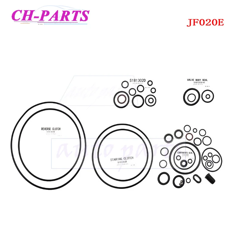

Запчасти JF020E, ремонтный комплект уплотнительного кольца автоматической коробки передач для Nissan SUZUKI, комплект для восстановления коробки передач, автомобильные аксессуары K181D RE0F12A