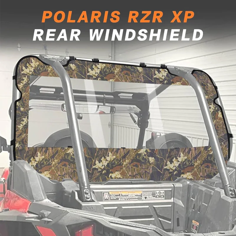 UTV Soft Rear Windshield Rear Window Dustproof Rear Screen For 2014-2023 Polaris RZR XP 1000/4 1000/ XP TURBO/4 TURBO RZR