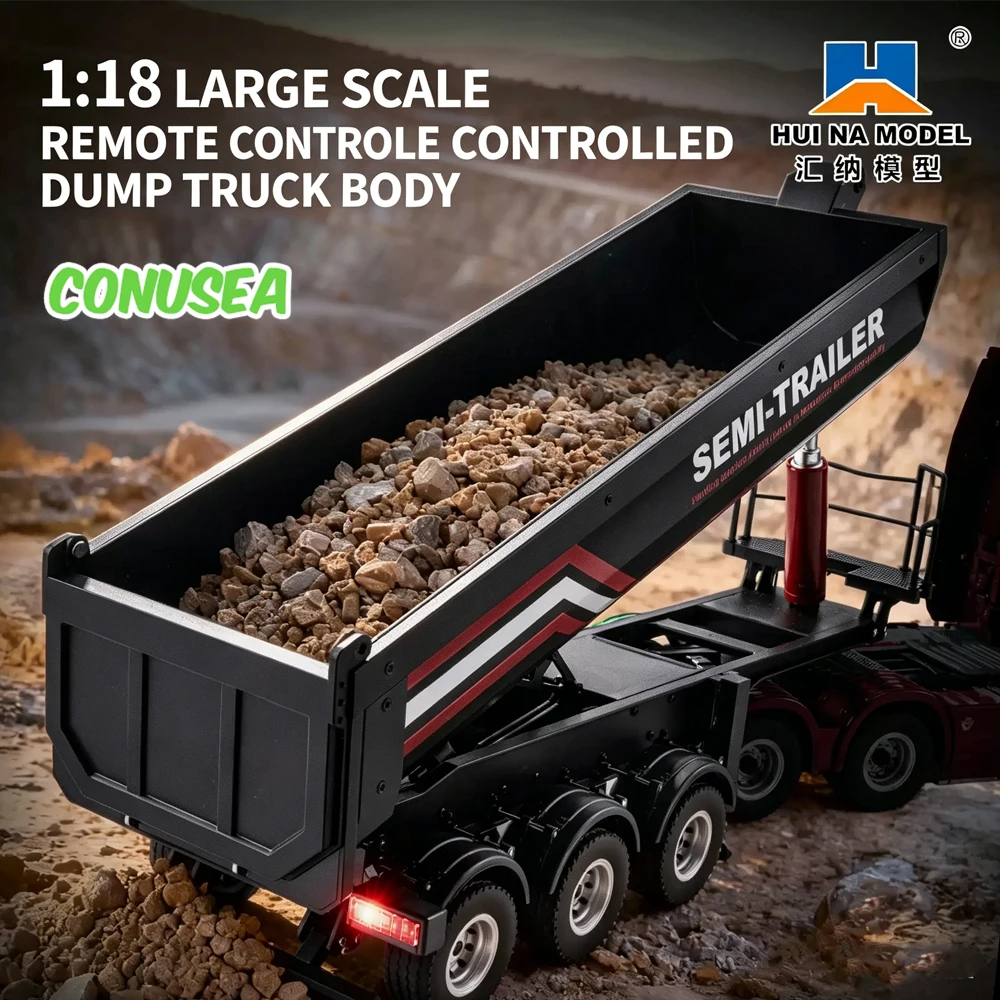 Huina 1509  Semi Dump Trailer for 1501 Car Tractor 2.4G Remote Control Trailer Truck Accessories 1/18 Engineering Vehicle parts