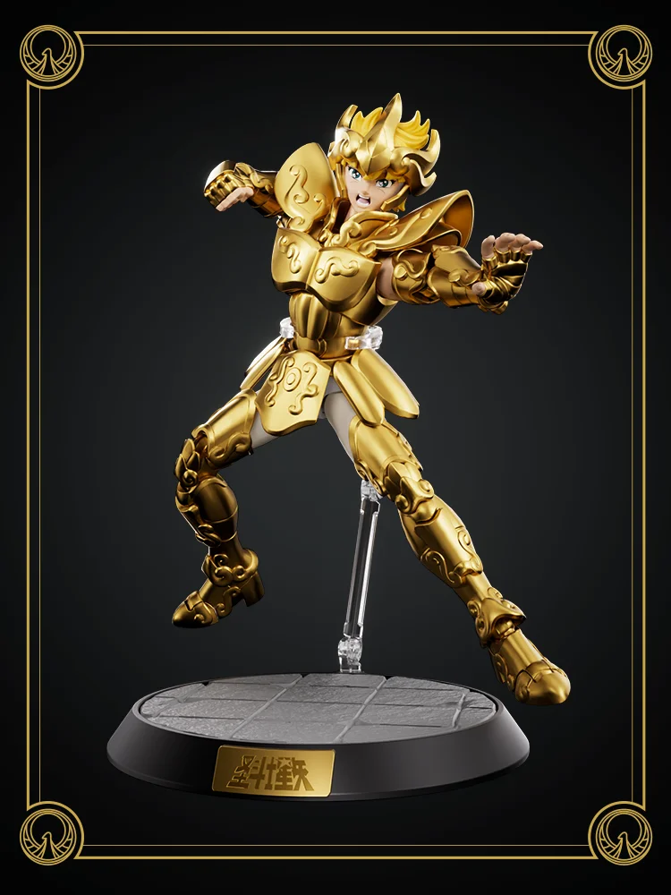 In Stock Blokees Saint Seiya Champion Class Aries Mu Anime Figure Masami Kurumada Action Figure Decortion Kid Christmas Toy Gift